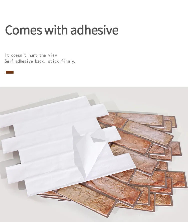 Brick Wall Sticker Self-Adhesive PVC Wallpaper Home Wall Decor