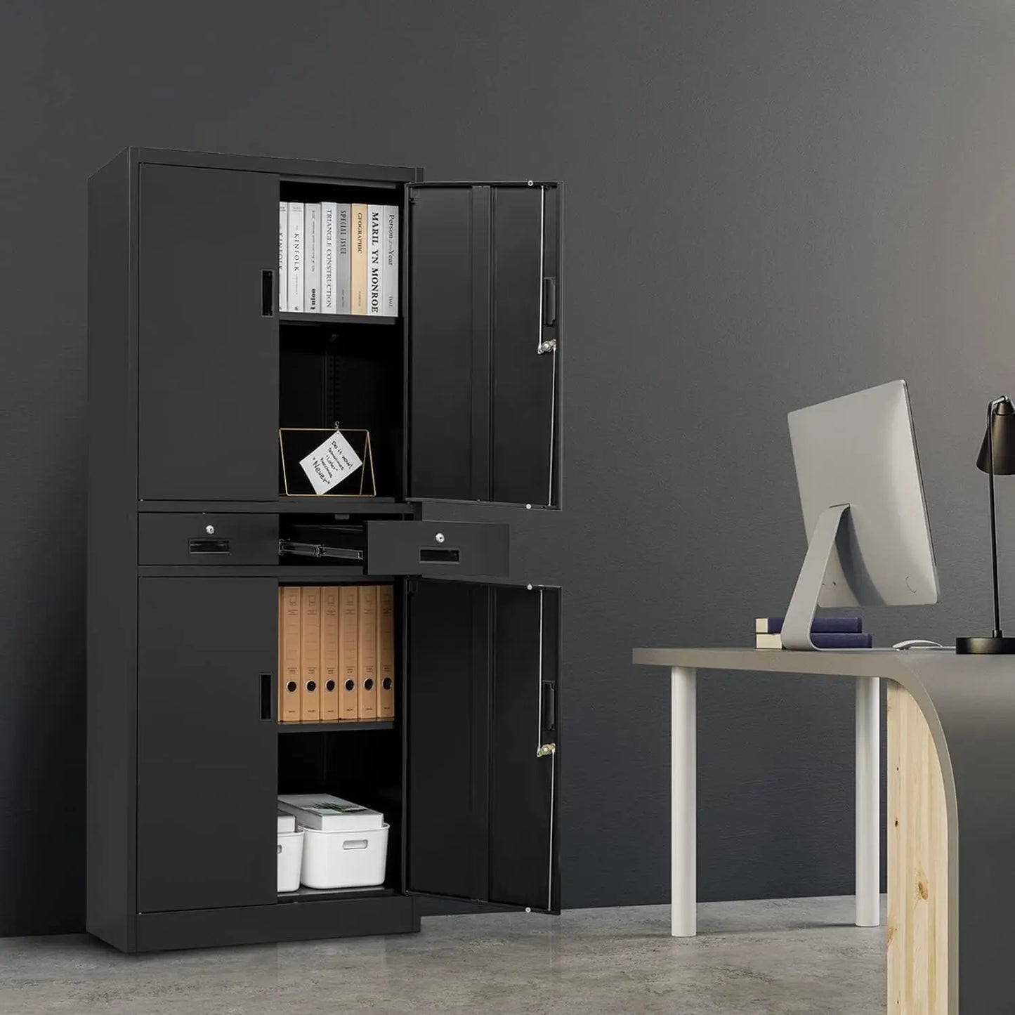 Metal Storage Cabinet for Home, Office, Garage