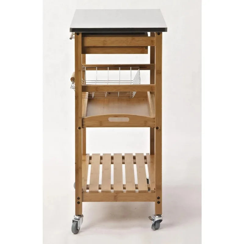 Boraam Aya Bamboo Kitchen Cart