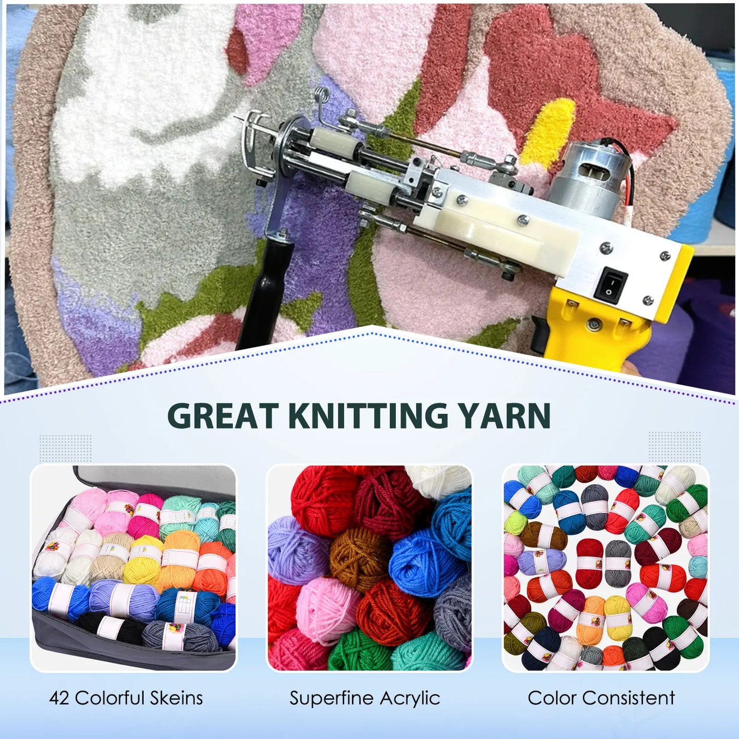 Knitting Yarn 8 Strands Of Wool kit
