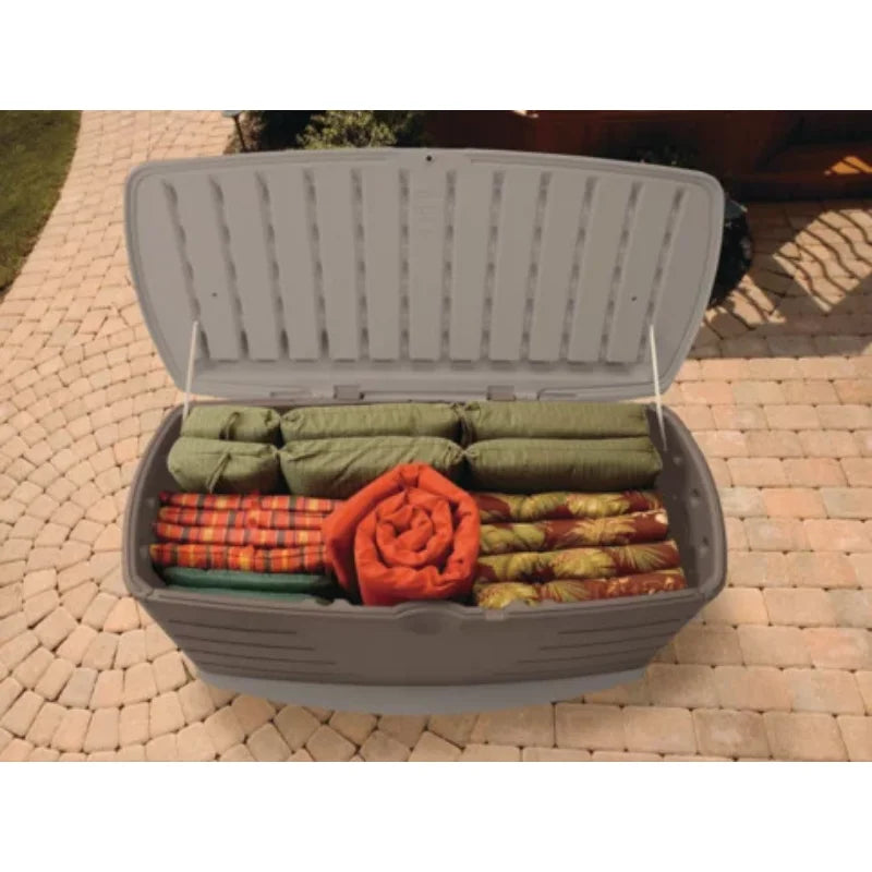 Outdoor Large Deck Box with Seat, Storage Box
