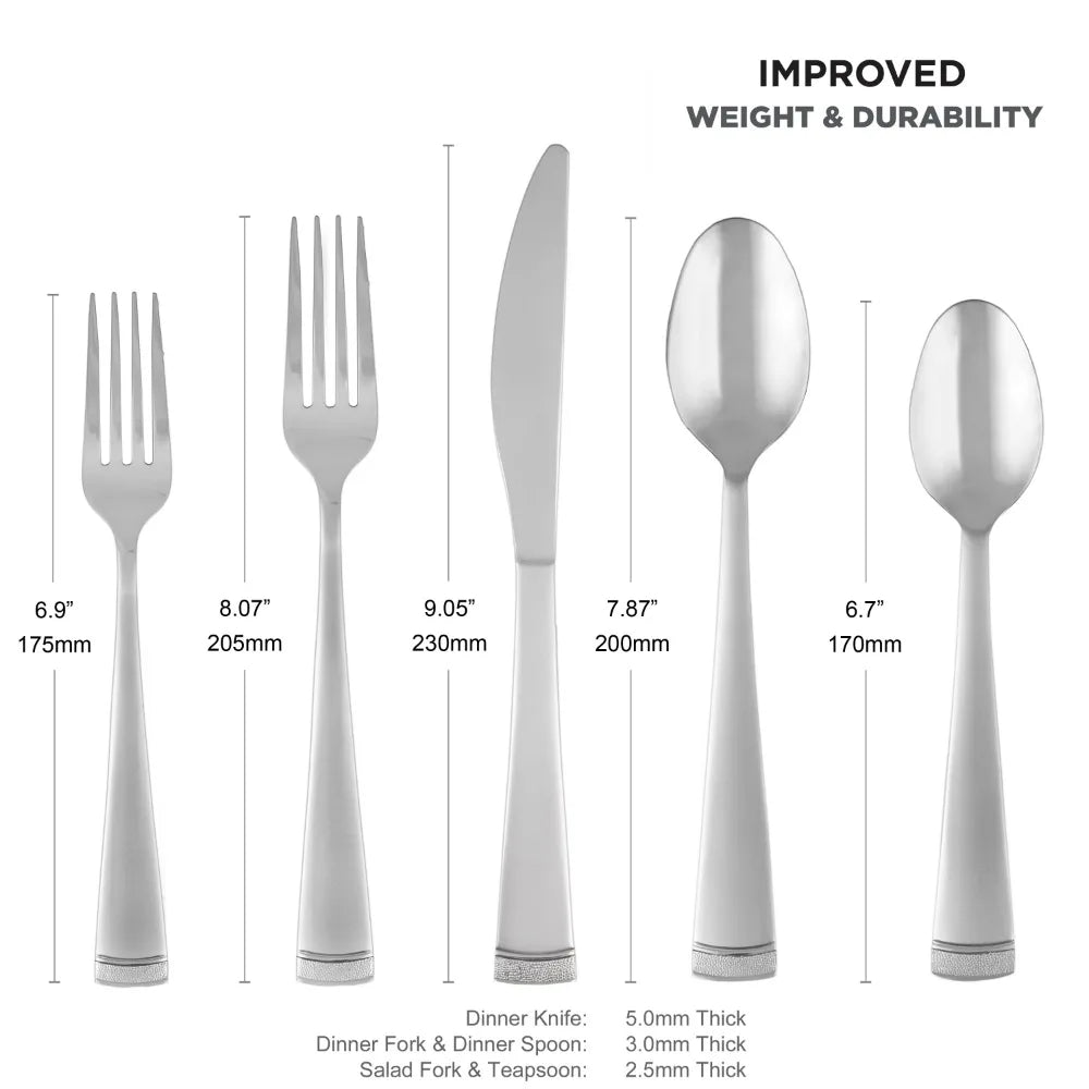 Dinnerware Flatware Set 45-Piece