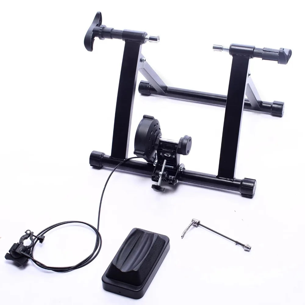 Bike Trainer Bicycle Exercise Magnetic Stand Steel with Front Wheel Riser Block