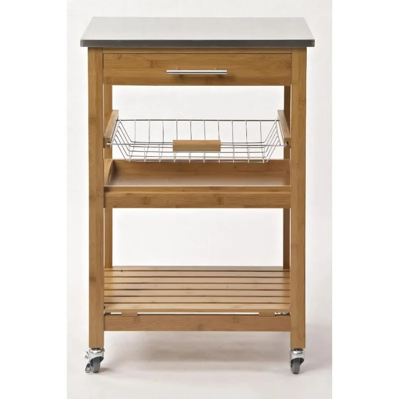 Boraam Aya Bamboo Kitchen Cart