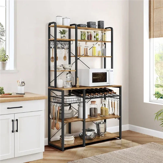 Baker's Rack Microwave Stand for Kitchen