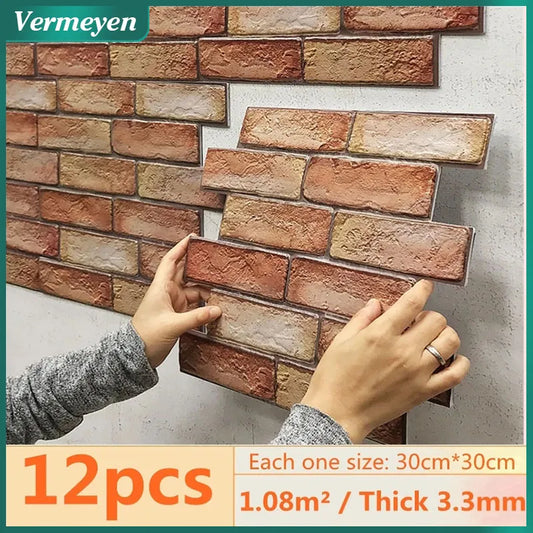 Brick Wall Sticker Self-Adhesive PVC Wallpaper Home Wall Decor