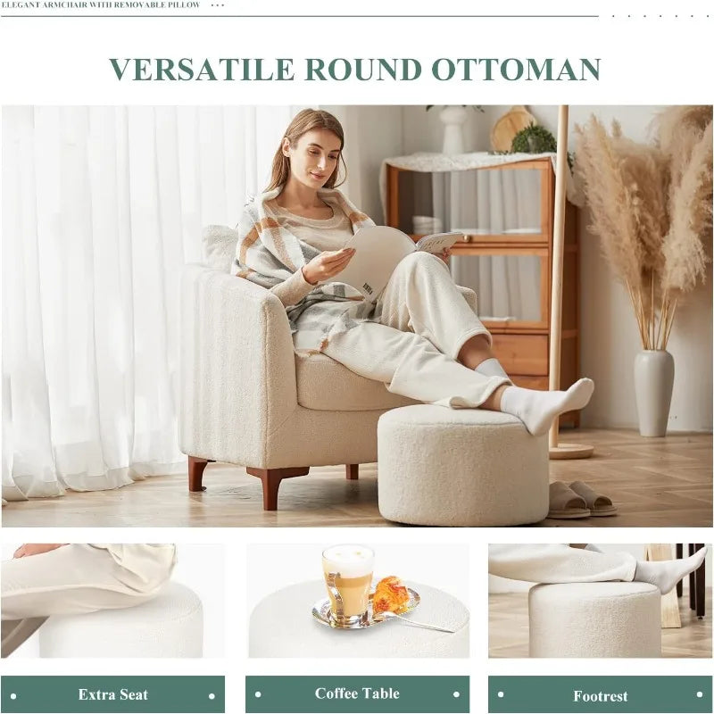 Accent Chair with Ottoman