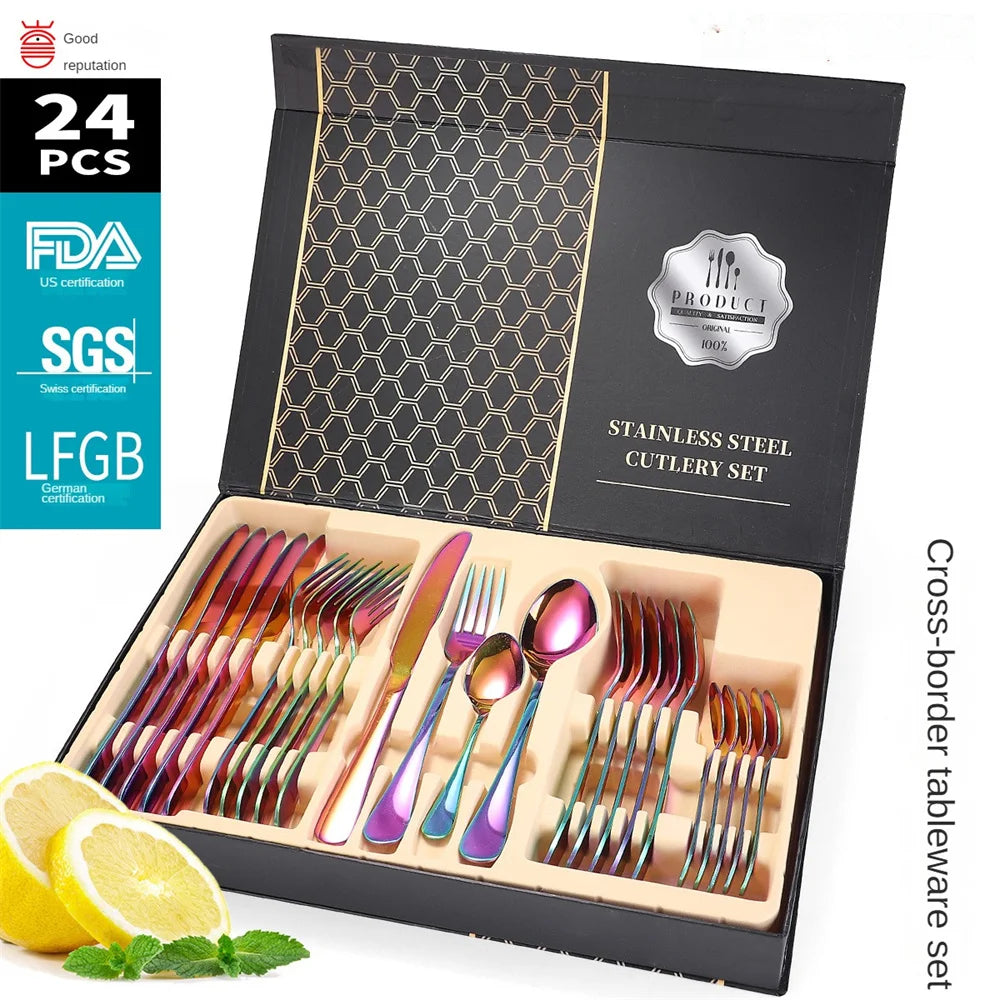 Dinnerware Set, Sthttps://ae04.alicdn.com/kf/Sa5015d4c6d15442192fdb8916dfb1770t.jpgainless Tableware Set in a Gift Box