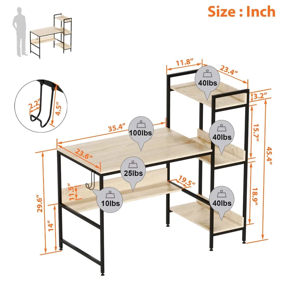47 Inch Computer Desk