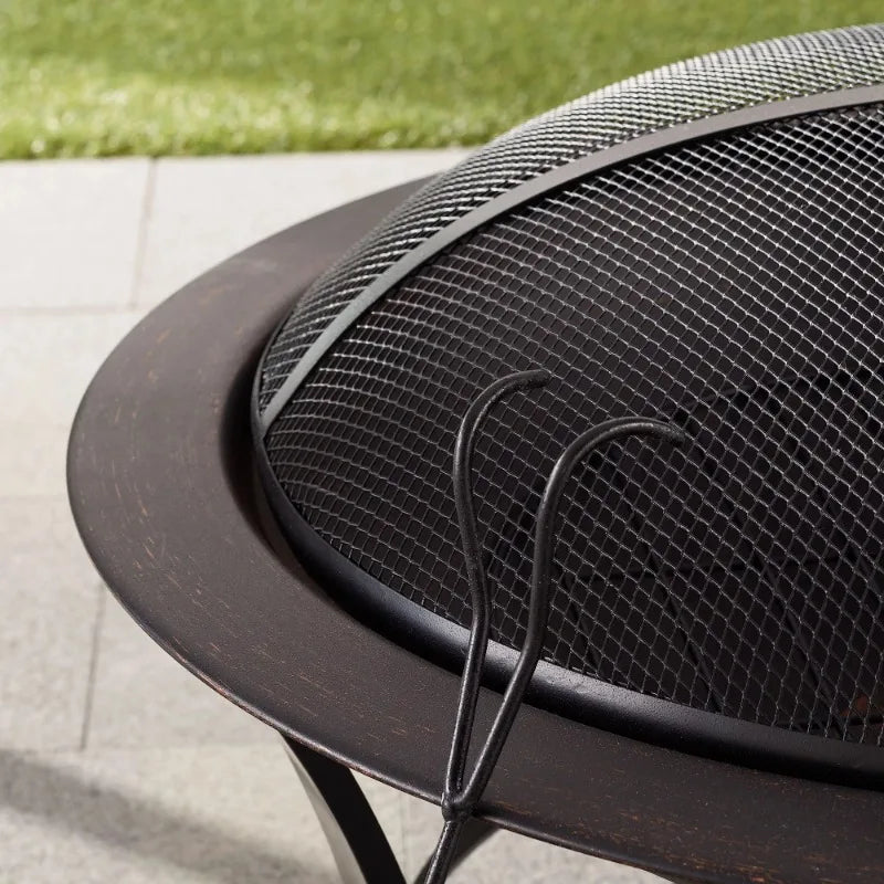 Mainstays 26" Metal Round Outdoor Wood-Burning Fire Pit