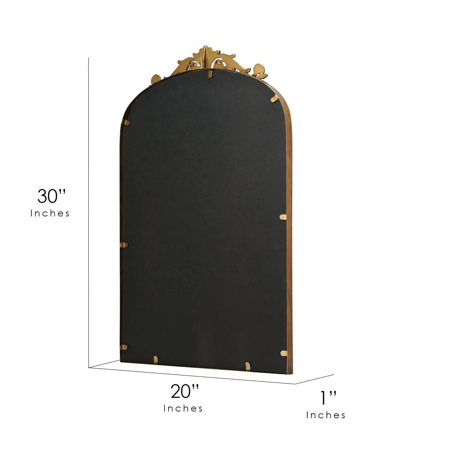 Arch Metal Wall Mirror Décor in Gold