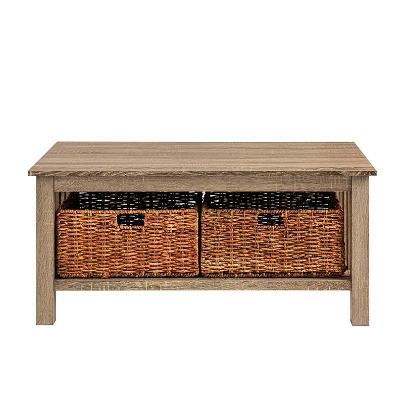 Storage Coffee Table with Bins