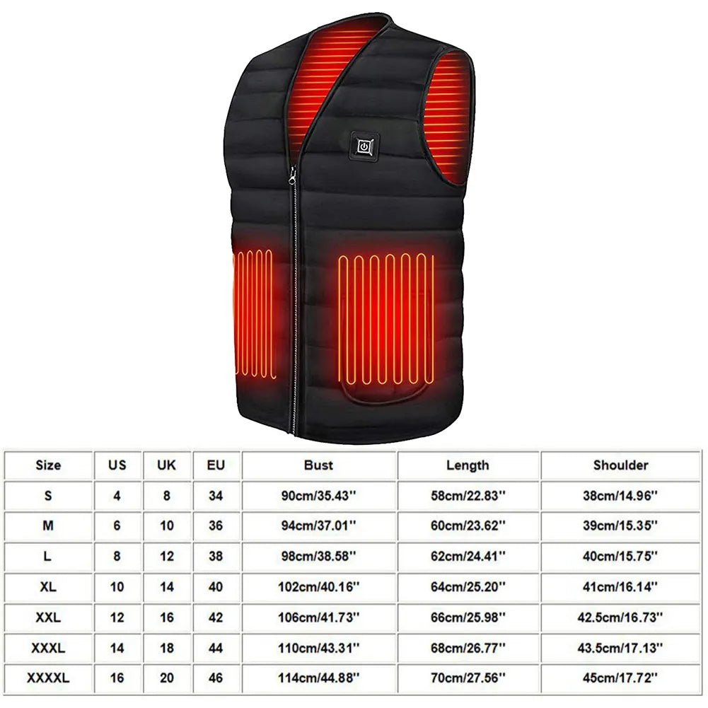 Heated Vest Men Women Autumn Winter