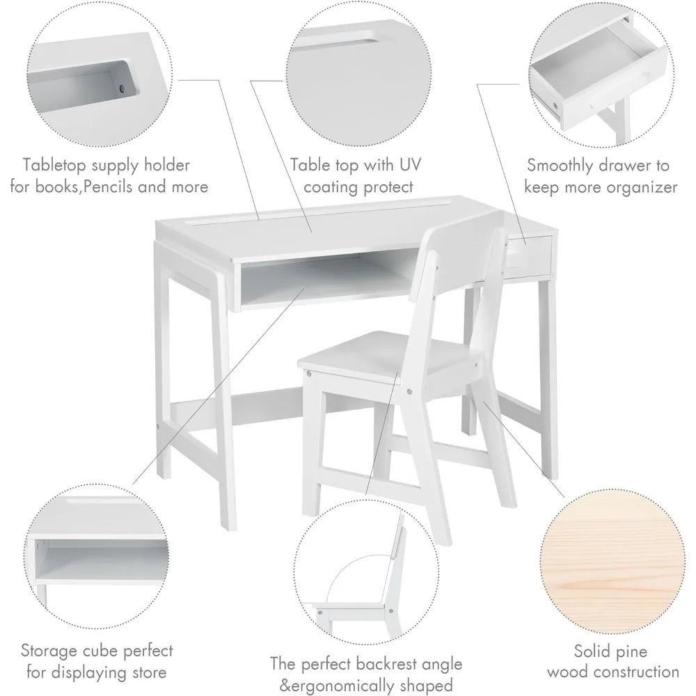 Kids Computer Desk and Chair Set