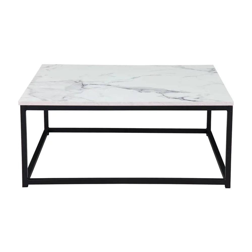 Home Living Room Coffee Table w/ Iron Frame