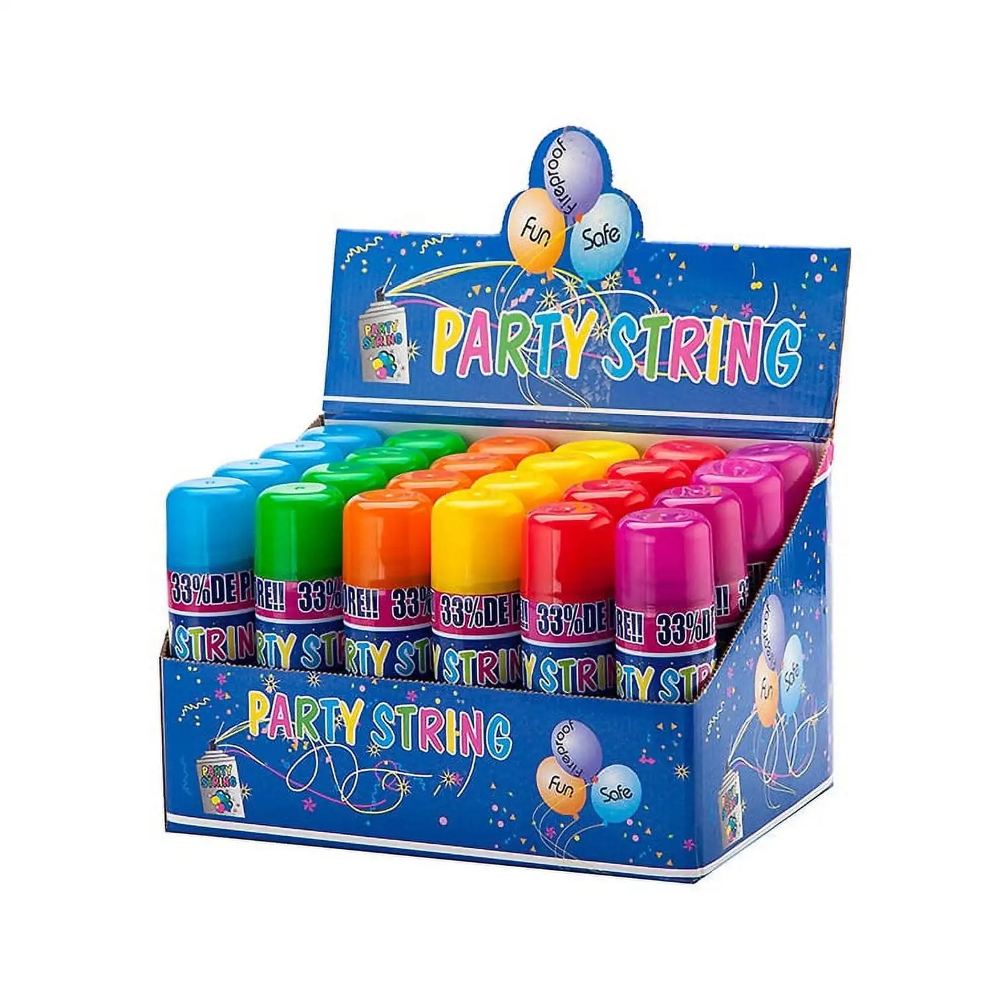 Party Pack of Party Streamer Spray Silly String Cans
