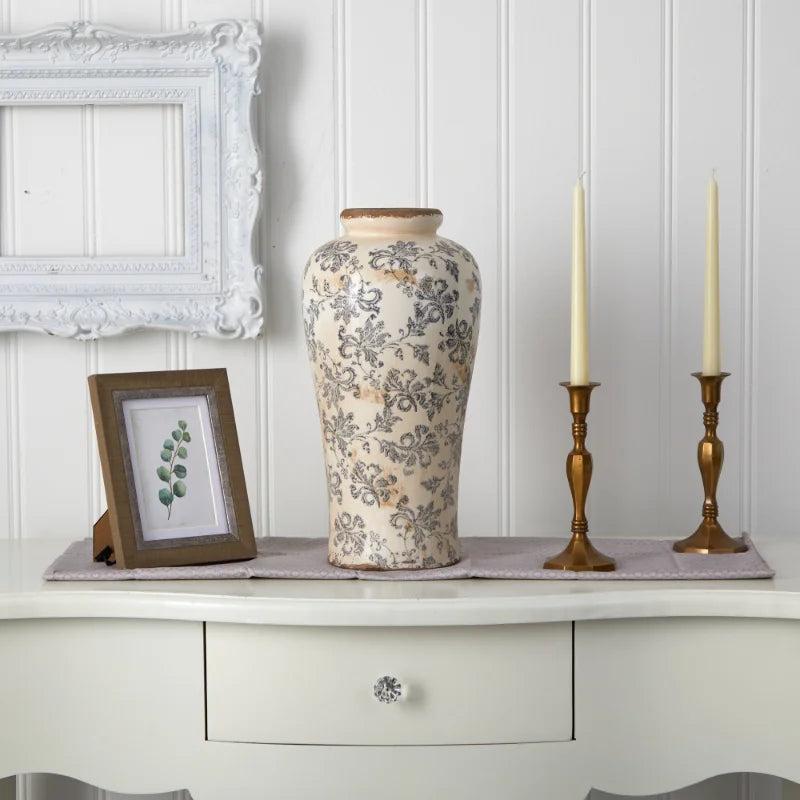 Tuscan Ceramic Floral Vase Living Room Decoration
