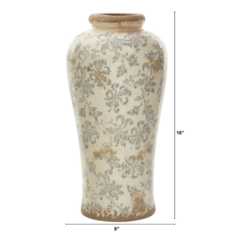 Tuscan Ceramic Floral Vase Living Room Decoration
