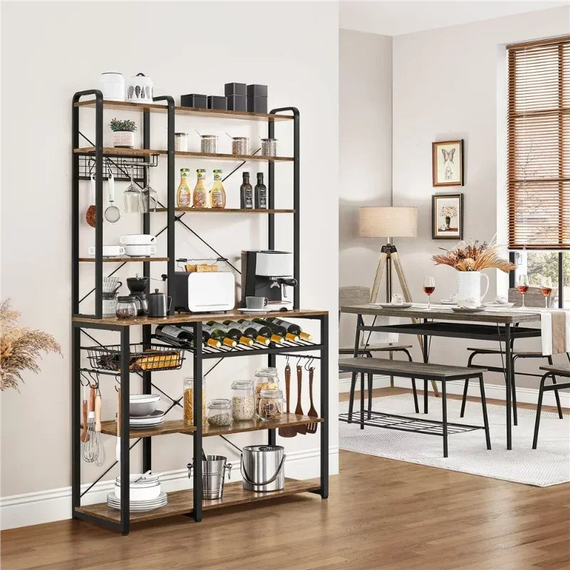 Baker's Rack Microwave Stand for Kitchen