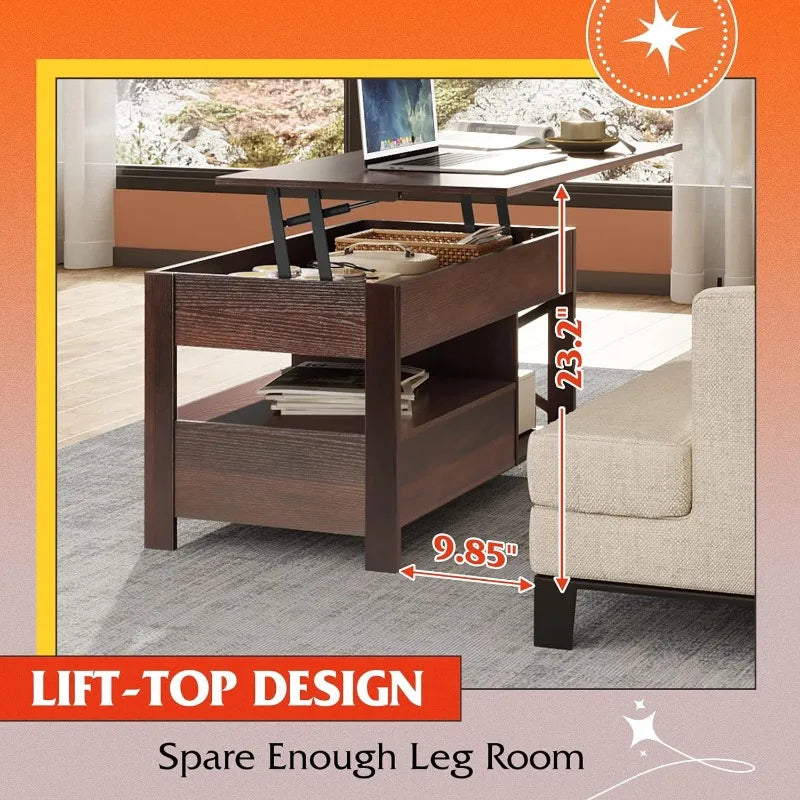 Lift Top Coffee Table for Living Room