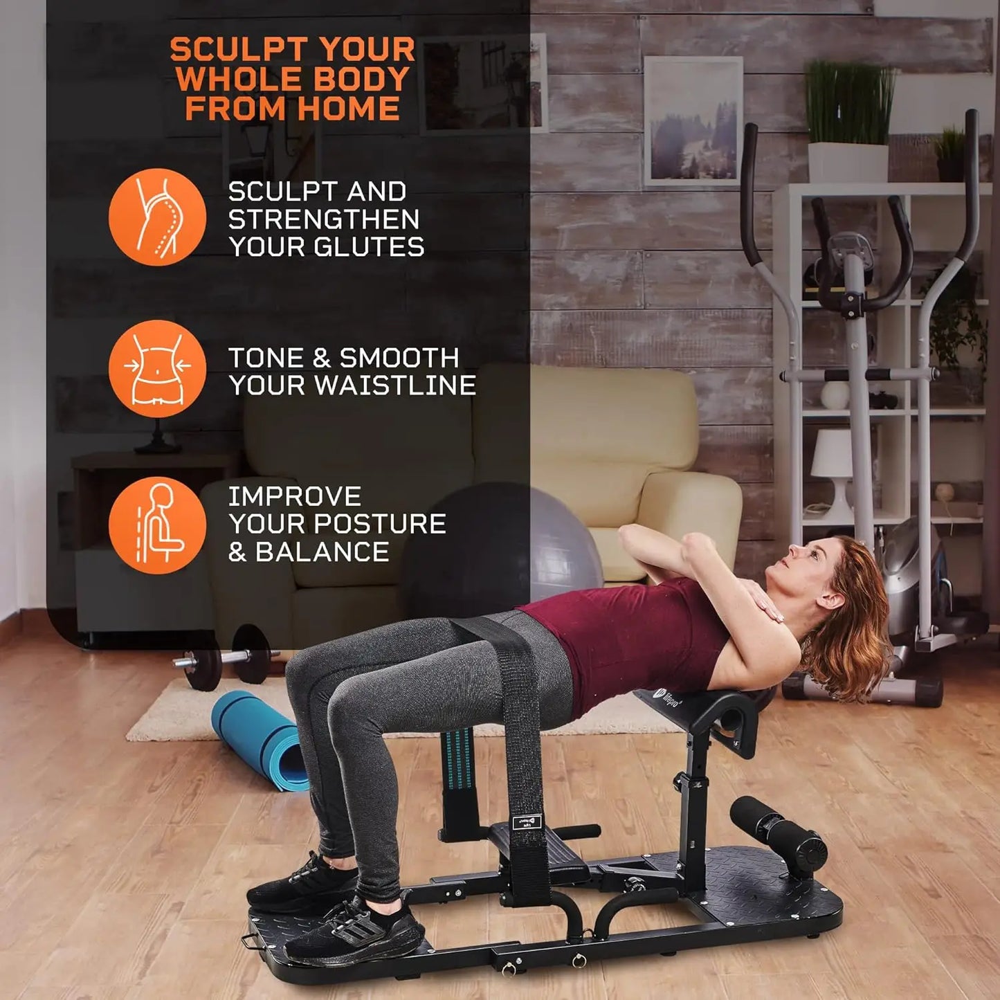 Sissy Squat Machine & Hip Thrust Machine - Deep Squat Workout Machine & Glutes Workout Equipment for Home Gym - Build Wh