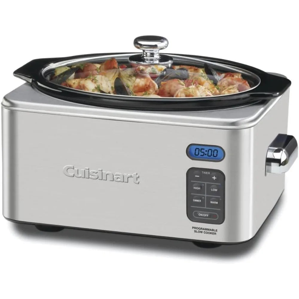 6-1/2-Quart Slow Cooker (Silver) Multicooker Electric Rice Cooker