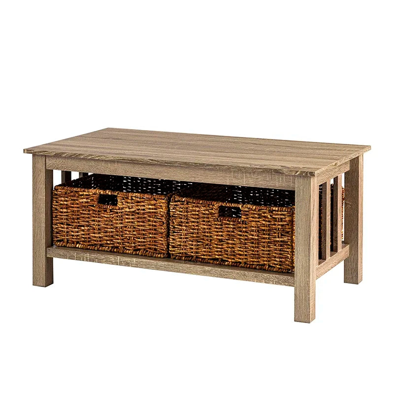 Storage Coffee Table with Bins