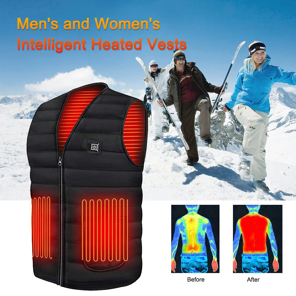 Heated Vest Men Women Autumn Winter