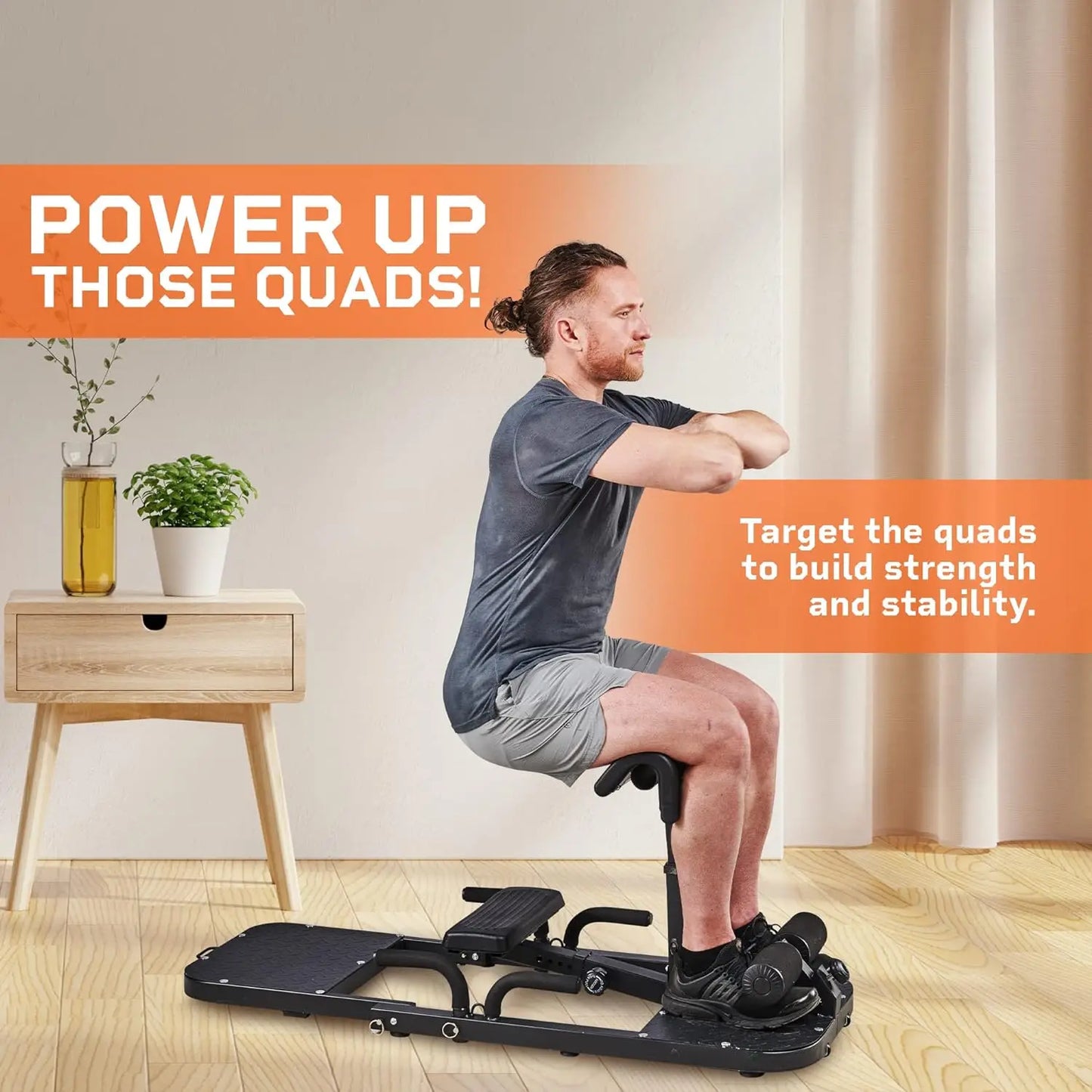 Sissy Squat Machine & Hip Thrust Machine - Deep Squat Workout Machine & Glutes Workout Equipment for Home Gym - Build Wh