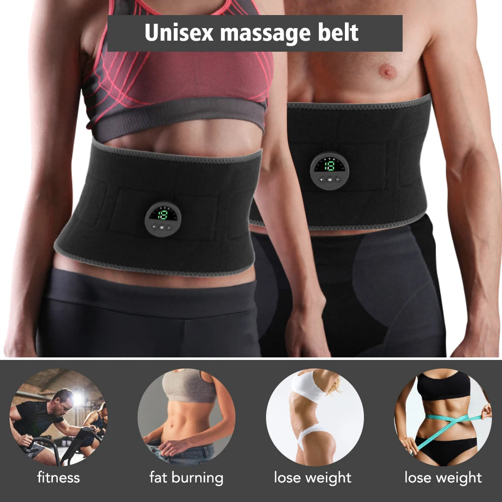 Pulse Body Massager Belt Smart Abdomen Muscle Stimulator