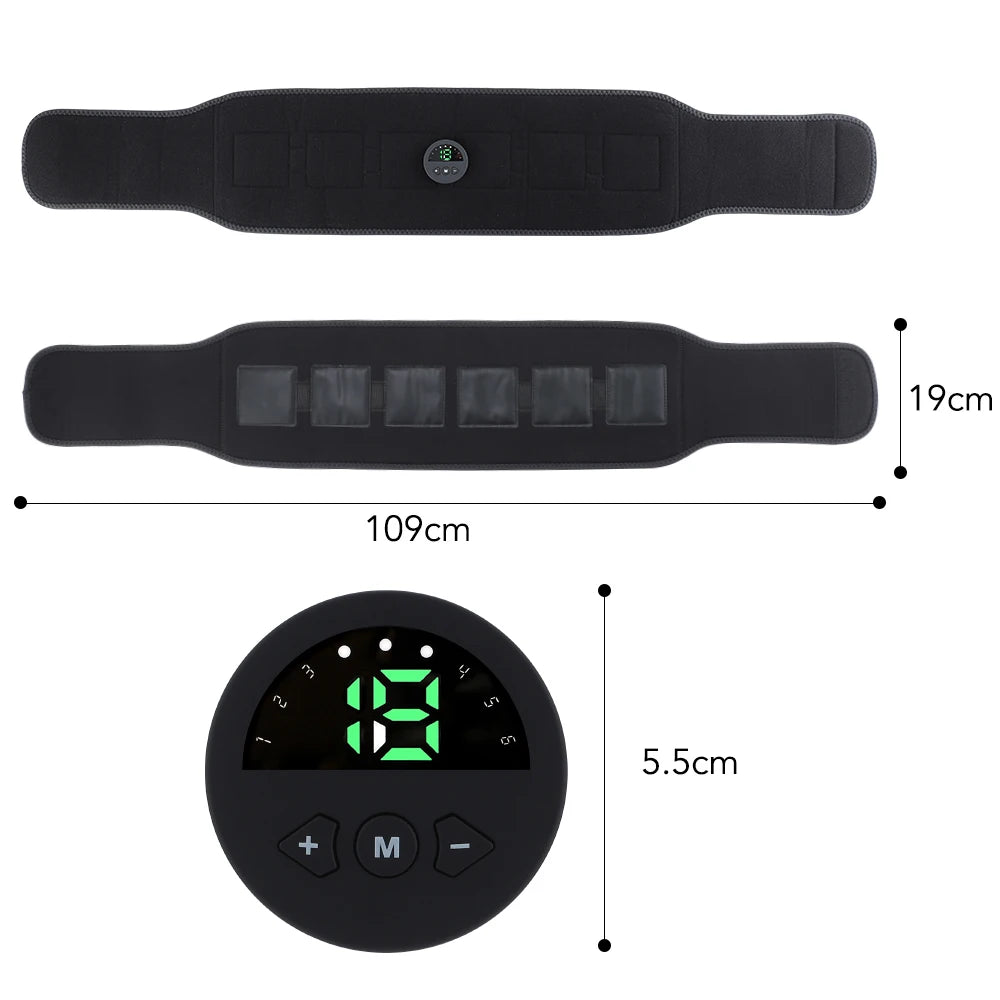 Pulse Body Massager Belt Smart Abdomen Muscle Stimulator