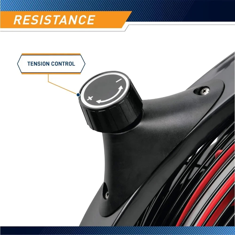 Air Resistance Exercise Fan Bike With Dual Acceleration Handlebars