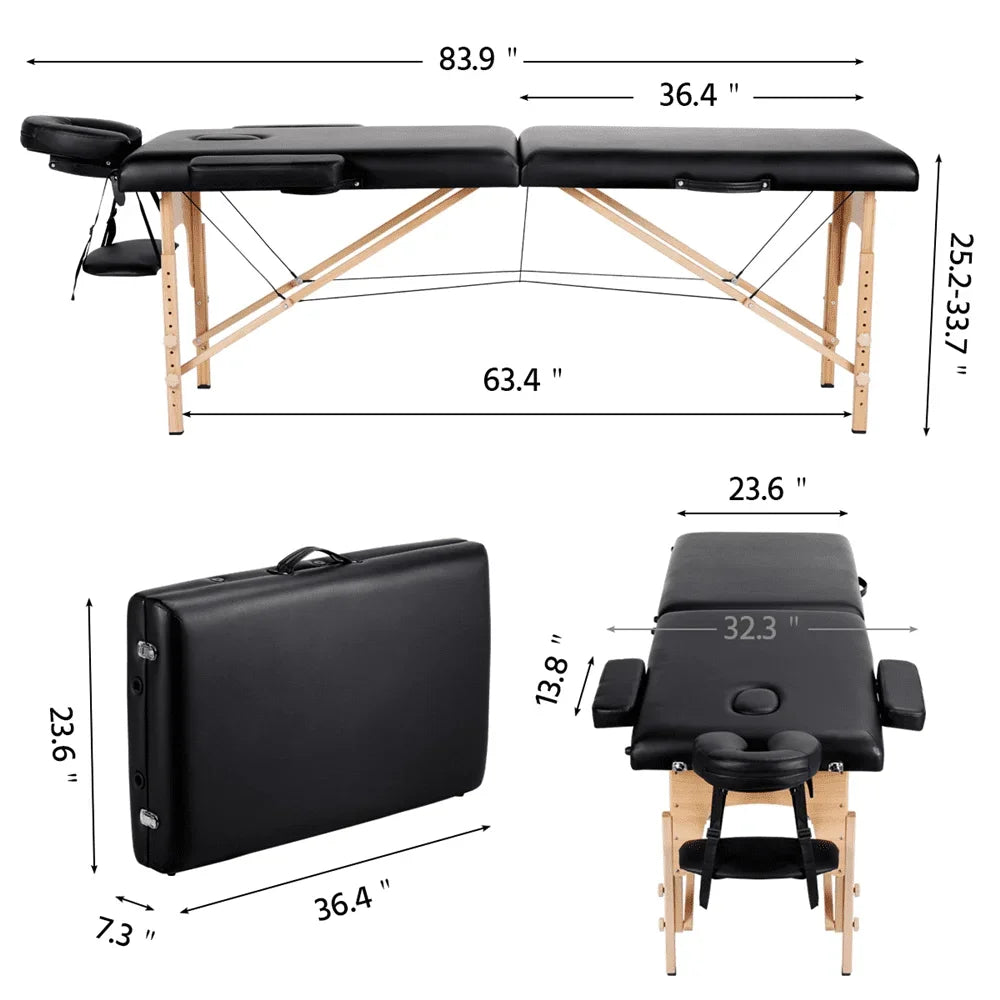 Adjustable Folding Massage Bed Wellness