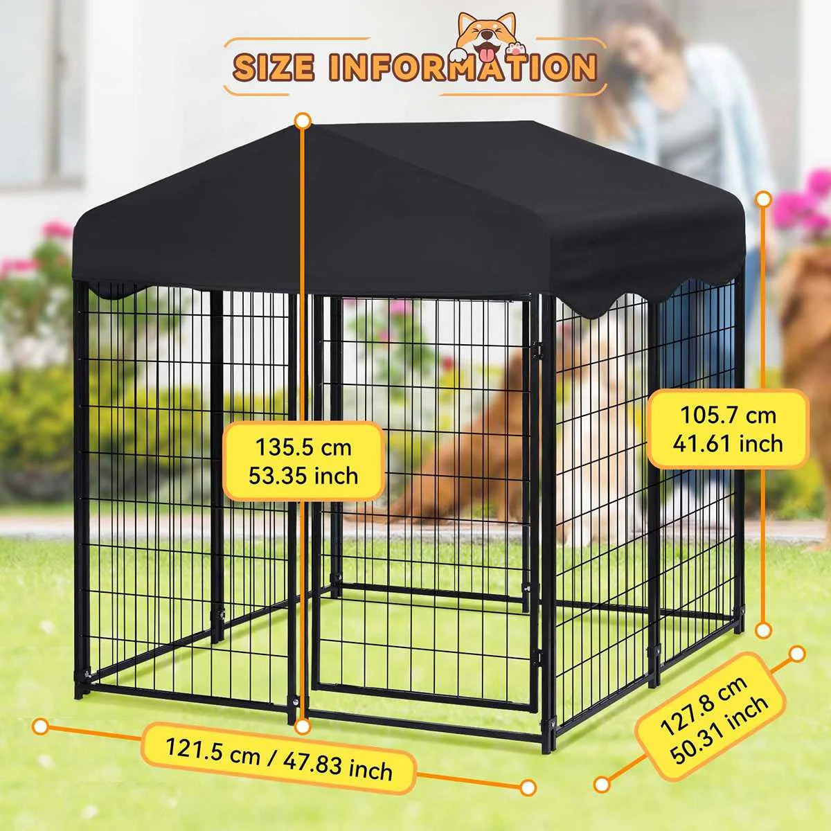 Outdoor Dog Kennel 4ft X4.2ft X4.5ft