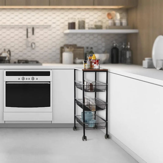 Kitchen Storage Cart on Wheels