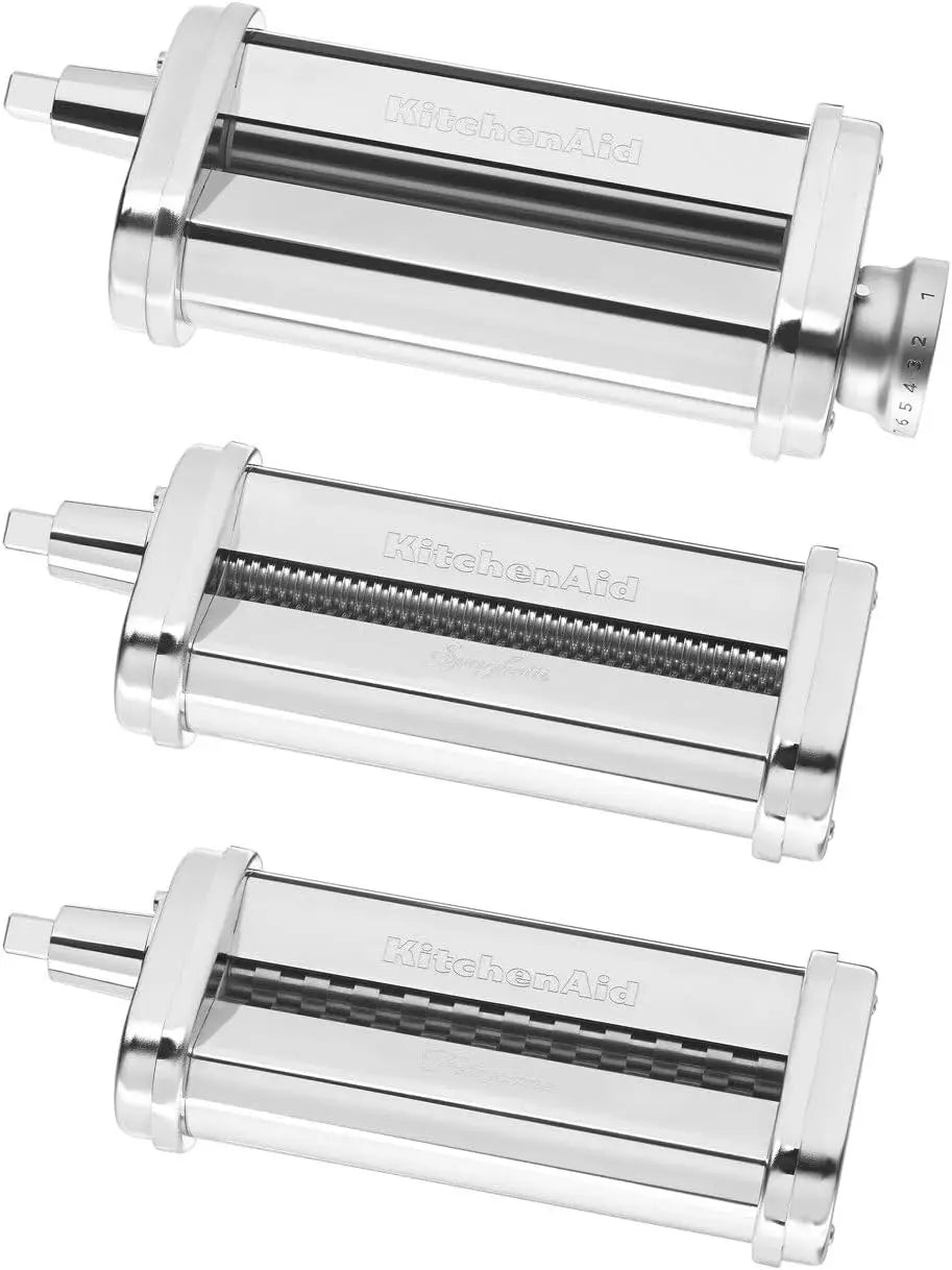 KitchenAid KSMPRA Stand Mixer Attachment Pasta Roller & Cutter, 3-Piece Set, Stainless Steel