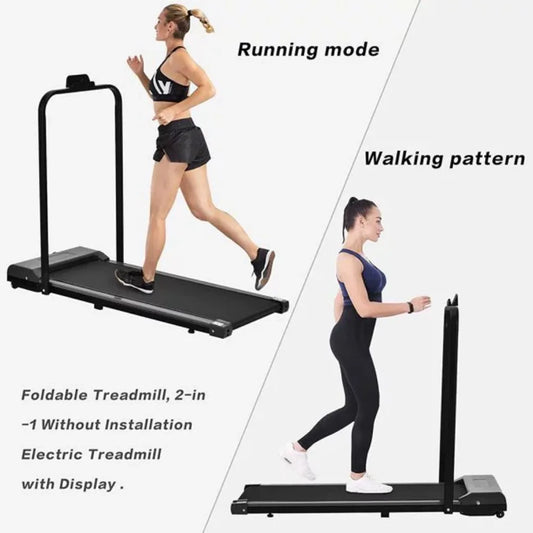 Treadmill 2.25HP 2 in 1 Folding Treadmill with Remote Control Freight free