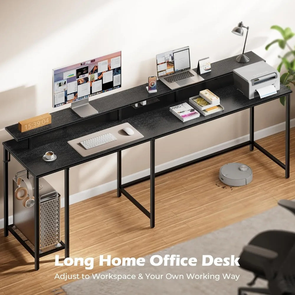 Computer Desk With Monitor Stand & Storage