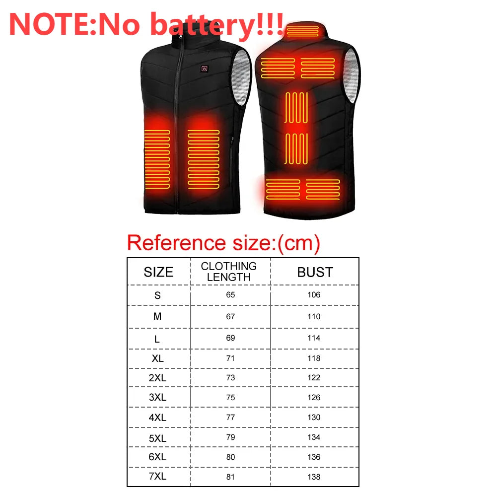 Heated Vest Zones Electric Heated Jackets Men Women Sportswear