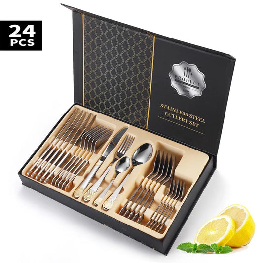 Dinnerware Set, Sthttps://ae04.alicdn.com/kf/Sa5015d4c6d15442192fdb8916dfb1770t.jpgainless Tableware Set in a Gift Box