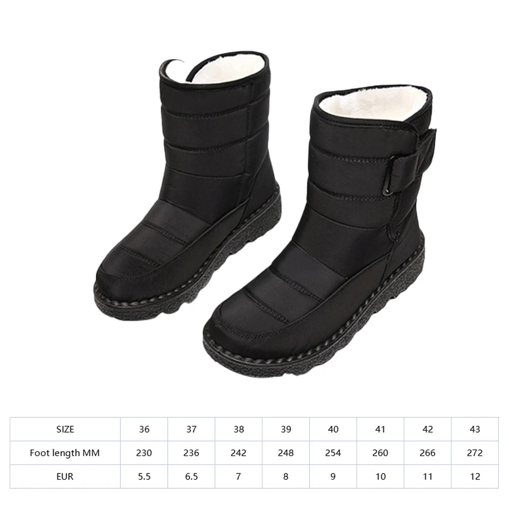 Women's Boots Super Warm Winter Boots With Heels Snow Boots Short Boot Female Winter Shoes Waterproof Boots zapatos para mujeres